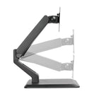 Uplite -Support de moniteur à écran tactile autonome ergonomique pour écran Jusqu'à 32" - Noir-MOUVEMENT COMPLET - La base rotative pivote de +/- 40 °. Hauteur de bras réglable de 3 à 12,8 pouces (7,5-32,5 cm), inclinaison de +/- 90 ° pour changer les angles de lecture et rotation à 360 ° du mode paysage au mode portrait.