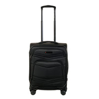 Air Canada - Valise à roulettes souple de 20 po Central Collection - Noir-Construit en polyester durable