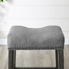 Brassex – Tabouret de comptoir Oakland, 26 po, style selle, ensemble de 2, gris-Siège ultra confortable