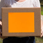 JAM Paper - Étiquettes d'expédition papier autocollant pleine page - 8 1/2 po x 11 po - Orange fluo - Paquet de 10-Étiquettes autocollantes pleine page orange fluo, Faites ressortir votre courrier avec des étiquettes d'adresse d'expédition colorées