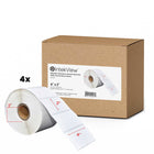 Premium Tape - 4 x 2 po (102 mm x 51 mm) Étiquettes Thermiques Directes - Noyau de 3 po (76 mm) - Paquet de 4-Étiquettes Thermiques Directes