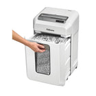 Fellowes - Déchiqueteur Powershred 12Ms à coupe micro, 12 feuilles-Déchiquetage continu jusqu'à 30 minutes avant qu'une période de refroidissement soit nécessaire, ce qui vous permet de réaliser les petits travaux de déchiquetage en une seule séance