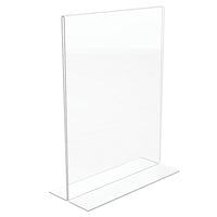 Deflecto - Porte-affiche double face Classic Image  - portrait - 8 1/2 po l x 11 po h - transparent-À utiliser pour afficher les ventes spéciales, les informations sur les produits, les horaires et plus encore
