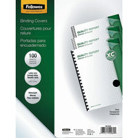 Fellowes Couvertures de présentation aspect lin - format lettre surdimensionnée, 8-3/4 x 11-1/4  po, bleu marine, paquet de 200-Premium, heavy gauge cover with linen-textured finish