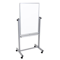 Luxor – Tableau blanc magnétique réversible 24 po x 36 po (L720)-Le tableau blanc mobile magnétique et réversible Luxor L270 de 24 po x 36 po est conçu pour la salle de classe, la salle de rénunion et plus. Il est doté de quatre roulettes pour une mobilité améliorée.