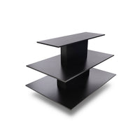Can-Bramar - Econoline table de présentation rectangulaire à 3 niveaux - 60po P x 42po L x 42po H - Noir-Surface en mélamine durable de 3/4po d'épaisseur