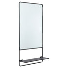 Truu Design - Miroir mural pliable avec tablette-Mesure: ce miroir mural décoratif mesure 30,5cm L x 59,7cm H x 10,2cm l (12" L x 23,5" H x 4" L)