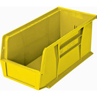 Quantum Storage Systems - Bacs Ultra Empilable & Suspendable, 5-1/2po La, 5po H X 10-7/8po P, Jaune, paquet de 6-Capacité 30 lb