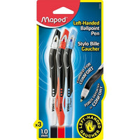 Maped – Stylo pour gaucher Visio – couleurs d'encre assorties-Conçu spécifiquement pour les gauchers - Le premier stylo à offrir aux gauchers plus de visibilité lorsqu'ils écrivent !
