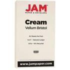 JAM Paper - Papier cartonné bristol de format tabloïde, 11 x 17 po, 67 lb, crème, 50/paquet (16932833)-Couleur : Crème 67 lb. Couverture
