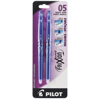 Pilot - Stylos à encre gel effaçable FriXion Point - 0,5 mm - bleu - paquet de 2  -Pointe de 0,5 mm