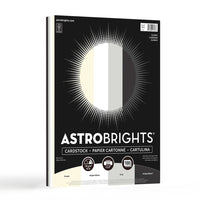 Astrobrights - Papier cartonne colore, 8,5 po l x 11 po H, 65 lb/176 gsm, assortiment de 5 couleurs, 100 feuilles (91648)-Poids de base : 65 lb./176 gsm