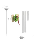 Flash Furniture - Accessoires de 10 pieces Bright Beginnings de qualite commerciale pour systeme mural STEAM modulaire-Enseigner la relation de cause à effet, la logique et les competences de raisonnement