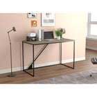 Safdie & Co. Bureau d'ordinateur, 47 poL, Taupe foncé et métal noir-Le design multifonctionnel et la finition aspect bois neutre ajoutent de la polyvalence au style - placez ce bureau n'importe où, du bureau, à la chambre à coucher, au salon