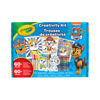 Crayola - Trousse de créativité Pat'Patrouille-ACTIVITÉS ARTISTIQUES ET DE BRICOLAGE : Les enfants peuvent faire équipe avec leurs personnages préférés de la Pat'Patrouille avec cette trousse de coloriage unique. Des feuilles d'autocollants colorables, des pages à colorier en peluche avec personnages, des masques en papier à découper et des personnages autoportants avec arrière-plan !