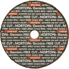 Norton - Meules À Tronçonner Renforcées Portatives De Petit Diamètre - Gemini 3po x 0,035po, Arbre De 3/8po, paquet de 36-Matériau abrasif Oxyde d'aluminium