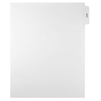 Mark Maker – Intercalaires à onglets juridiques blancs, coupe 1/5, format lettre, sans trous, paq./25-Ensemble blanc, coupe 1/5