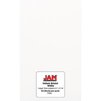 Jam Paper ââ‚¬â€� papier cartonné, taille légale, Bristol blanc, 50/paquet-Papier cartonné blanc, idéal pour le collimage ou la confection d’affiches