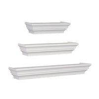 Nexxt – Tablettes murales Madison, ensemble de 3, profondeur de 4,75 po, longueur de 12, 16 et 24 po, blanc-Ensemble: livré avec un total de 3 étagères murales de tailles différentes
