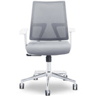 MotionGrey - Mesh Series - Chaise de bureau ergonomique pour bureau d'ordinateur avec dossier en maille - Blanc-Dos en maille pour la respirabilite, siege en tissu à tissage serre, coussin en mousse moulee à froid pour le soutien.