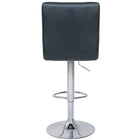 True – Tabouret de bar Harlow PU noir avec base chromée (46281)-Polyuréthane noir