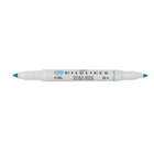 Zebra – Surligneur double pointe style stylo Mildliner, bleu doux-L'encre résistante à l'eau douce est translucide et excellente pour la stratification
