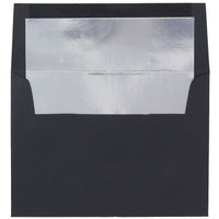 JAM Paper Enveloppes format livret avec fermeture gommée, 5 1/2 x 8 1/8 po, noir avec intérieur doré, paq./100-Noir avec intérieur doré