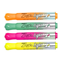 Zebra - Zazzle Light Surligneurs - Pointe biseautée - Couleurs assorties - Paquet de 4-1