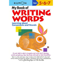 Éditions Kumon - Cahiers d'exercices pédagogiques pour enfants, My Book Of Writing Words, 1re à 6e année-L'éducation des enfants