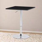 CorLiving - Table carrée DAW-600-T à hauteur ajustable, dessus pivotant, noir-Dessus de table carré en bois noir