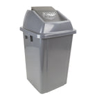 Poubelle à couvercle pivotant - 16 gal (60 L) - grise - paquet de 2-Gris