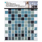 CTG Brands Square Glossy Wall Tile, 10" x 10", Blue, 6 Pack-Carreaux de qualité supérieure: les carreaux de dosseret mural à peler et coller sont faits de plastique PVC de haute qualité, durable et écologique, résistant à l'eau et à la moisissure qui ne jaunit jamais avec le temps