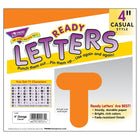 Trend Enterprises - Lettres majuscules Casual Ready, 4 po, orange, paquet de 426-Microperforées pour un ramassage facile et des bords propres