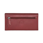 Roots - Femme Grand Portefeuille Pochette avec Chéquier Amovible - Rouge-6 poches fendues