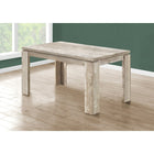 Monarch Specialties - 1088 Table A Manger - 36 po X 60/Faux Bois Taupe-Cette table de cuisine peut accueillir jusqu'à 6 personnes