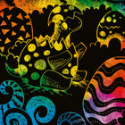 Avenir Mini livre d'art à gratter - Dinosaure-Pour les enfants de 3 ans et plus.