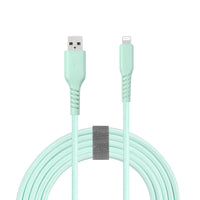 Basic Tech - Câble Lightning Tressé de 6 pi - Menthe-Câble de charge rapide C89