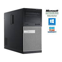 Dell - PC de table 7010, tour, remis à neuf, Intel Core i5 3470, 3,2 GHz, DD 1 To, DDR3 12 Go, Windows 10 Pro-Processeur Intel Core i5 3470 à 3,2 GHz ; cache de 8 Mo