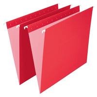 Staples Chemises suspendues de couleur, format lettre, 8 1/2 po x 11 po, rouges-Format lettre