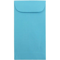 JAM Paper - Enveloppes à monnaie no 7, 3 1/2 x 6 1/2 po, bleu Brite Hue, 50/paquet-Enveloppes à monnaie