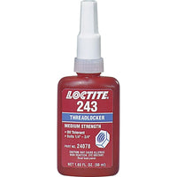Loctite - Composé De Blocage 243 Tolérant À L'Huile, Bleu, Moyen, 87 G, Bouteille, paquet de 2-Couleur Bleu