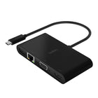 Belkin USB-C À GbE, HDMI, VGA, USB-A, 100W Power Delivery - Noir-Adaptateur unique pour la charge et le partage fournit une connexion facile et sans tracas