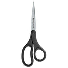 Westcott – Ciseaux droits à prise de base KleenEarthMD, noir, 8 po-L’emballage est fait de matériau postconsommateur recyclé à 80%. La poignée est faite de matériau recyclé à 70%