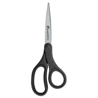 Westcott – Ciseaux droits à prise de base KleenEarthMD, noir, 8 po-L’emballage est fait de matériau postconsommateur recyclé à 80%. La poignée est faite de matériau recyclé à 70%