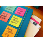 Post-it - bloc de feuillets autocollants, couleurs variées, 3 po x 3 po, paquet de 24-Adhèrent fermement et s’enlèvent proprement