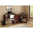Rangement à imprimante sur roulettes, cerisier royal, Axess de Meubles South Shore, 26“Lx20“Dx27“H-Derrière les portes : 2 espaces de rangement séparés par 1 tablette ajustable pouvant supporter jusqu’à 15 lb