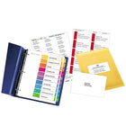 Avery® 11188 Intercalaires Ready Index avec table des matières, onglets couleurs variées,  1-10, 6/pqt-Faciles à utiliser Imprimez ou photocopiez le titre des sections sur la page de Table des matières
