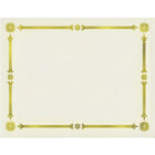 St.Jamesâ„¢ Certificat de qualité supérieure à motif Julian, feuille d'or, ivoire, paq./15-11 x 8 1/2 po