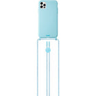 LAUT PASTELS Necklace pour iPhone 12/12 Pro - Bleu Bébé-Longueur maximale de la corde 160 cm, boîtier en polyéthane thermoplastique souple (TPU), verrouillage réglable en métal et corde solide en nylon-polyester