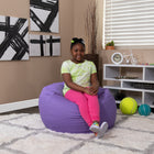 Flash Furniture - Petit fauteuil poire violet plein pour enfants-Housse amovible lavable à la machine